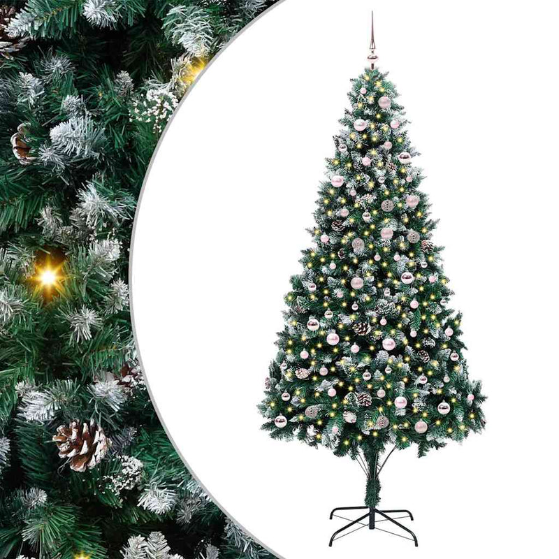 Load image into Gallery viewer, Vidaxl kunstkerstboom groen 240 cm pvc en staal en kunststof
