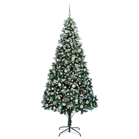Vidaxl kunstkerstboom groen 240 cm pvc en staal en kunststof