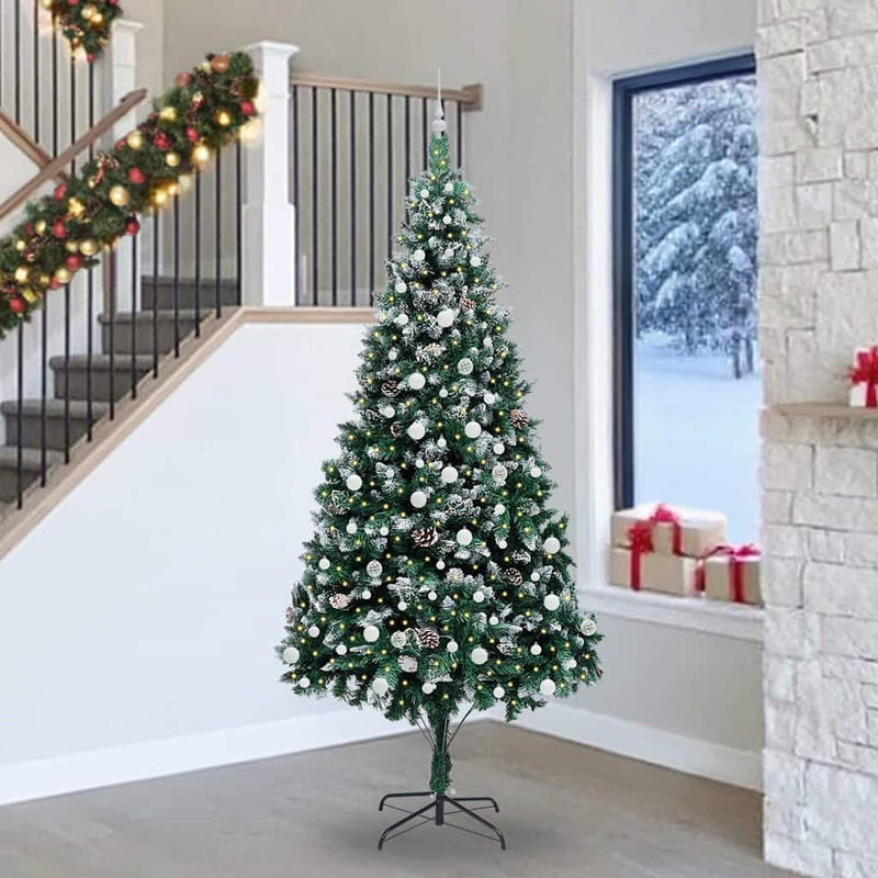 Load image into Gallery viewer, Vidaxl kunstkerstboom groen 240 cm pvc en staal en kunststof

