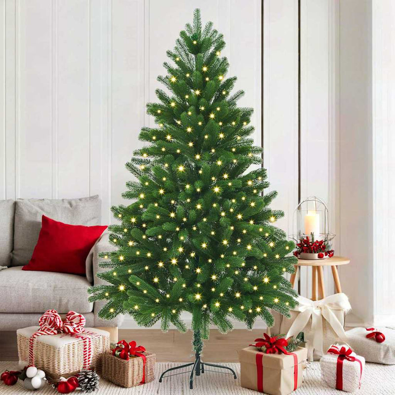 Load image into Gallery viewer, Vidaxl kerstboom met 300 led met standaard groen 180 cm pe
