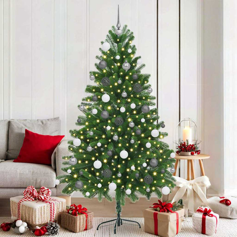 Load image into Gallery viewer, Vidaxl kerstboom met 300 led met standaard groen 180 cm pe
