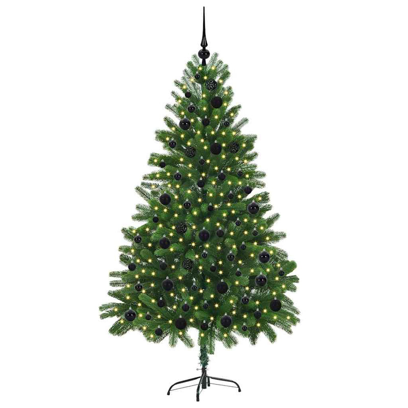 Load image into Gallery viewer, Vidaxl kerstboom met 300 led met standaard groen 180 cm pe
