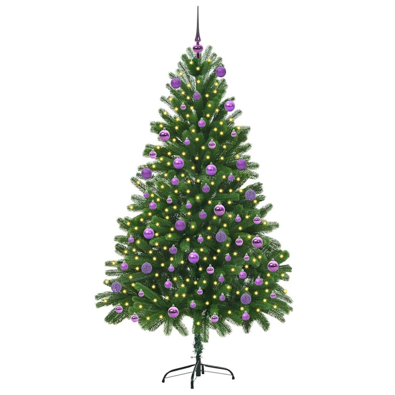 Load image into Gallery viewer, Vidaxl kerstboom met 300 led met standaard groen 180 cm pe
