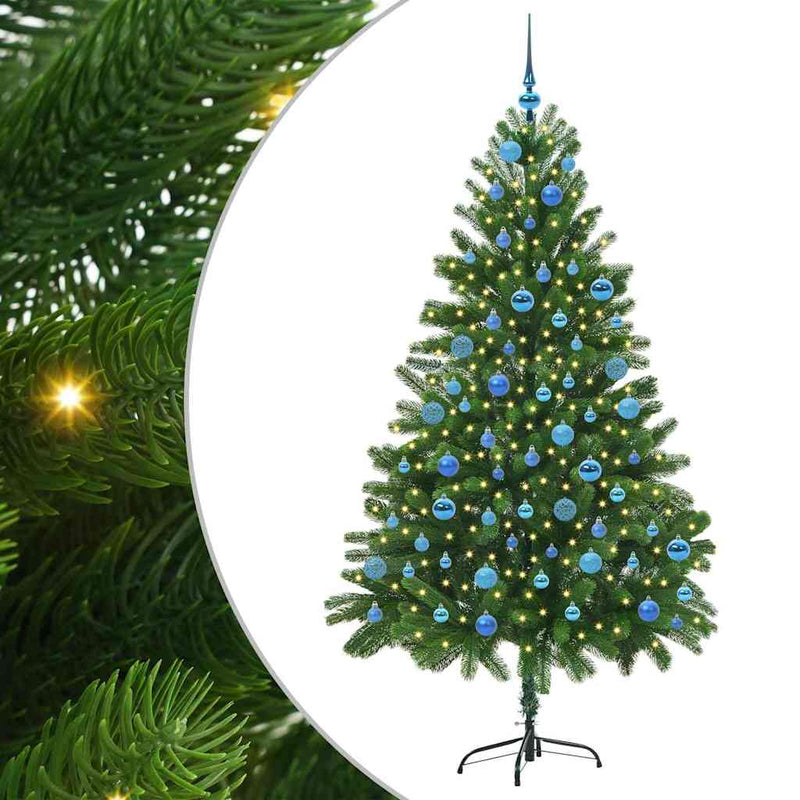 Load image into Gallery viewer, Vidaxl kerstboom met 300 led met standaard groen 180 cm pe
