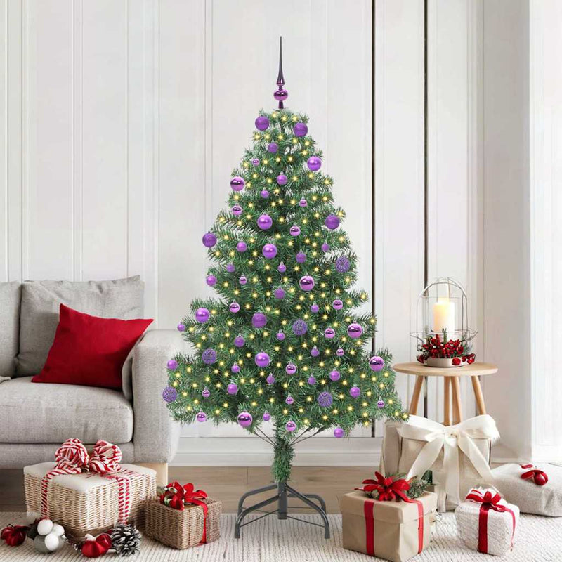 Load image into Gallery viewer, Vidaxl kerstboom met 300 led met standaard groen 180 cm pvc
