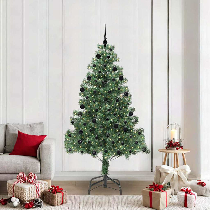 Load image into Gallery viewer, Vidaxl kerstboom met 300 led met standaard groen 210 cm pvc
