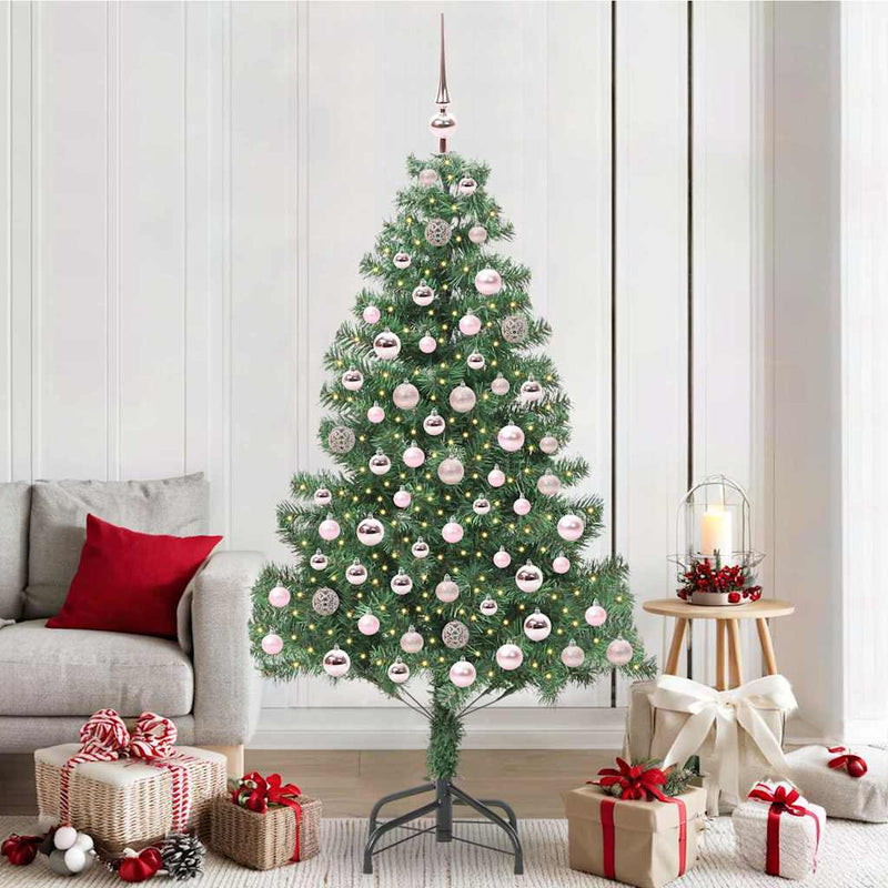 Load image into Gallery viewer, Vidaxl kerstboom met 300 led met standaard groen 210 cm pvc
