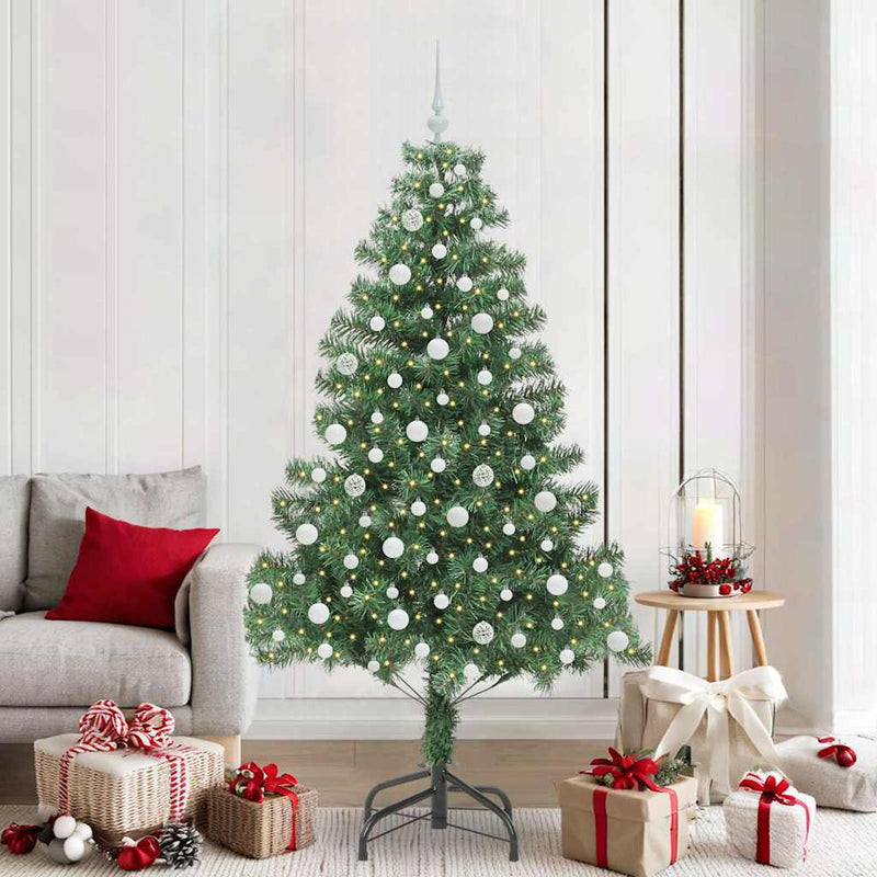 Load image into Gallery viewer, Vidaxl kerstboom met 300 led met standaard groen 210 cm pvc
