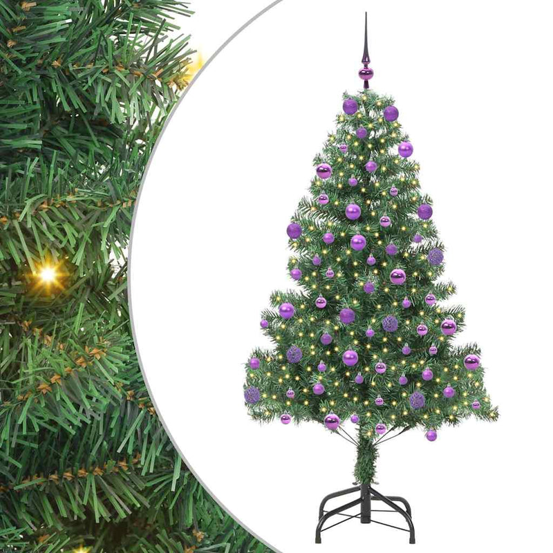 Load image into Gallery viewer, Vidaxl kerstboom met 300 led met standaard groen 210 cm pvc
