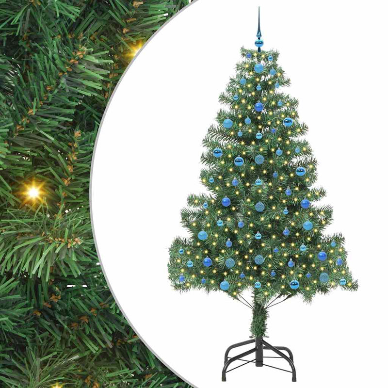 Load image into Gallery viewer, Vidaxl kerstboom met 300 led met standaard groen 210 cm pvc
