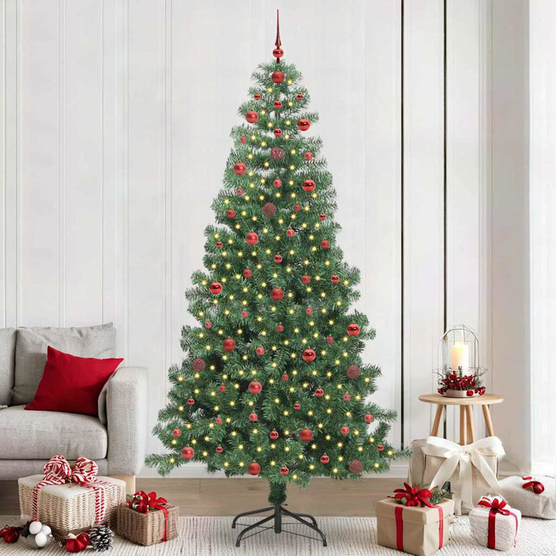 Load image into Gallery viewer, Vidaxl kerstboom met 300 led met standaard groen 240 cm pvc
