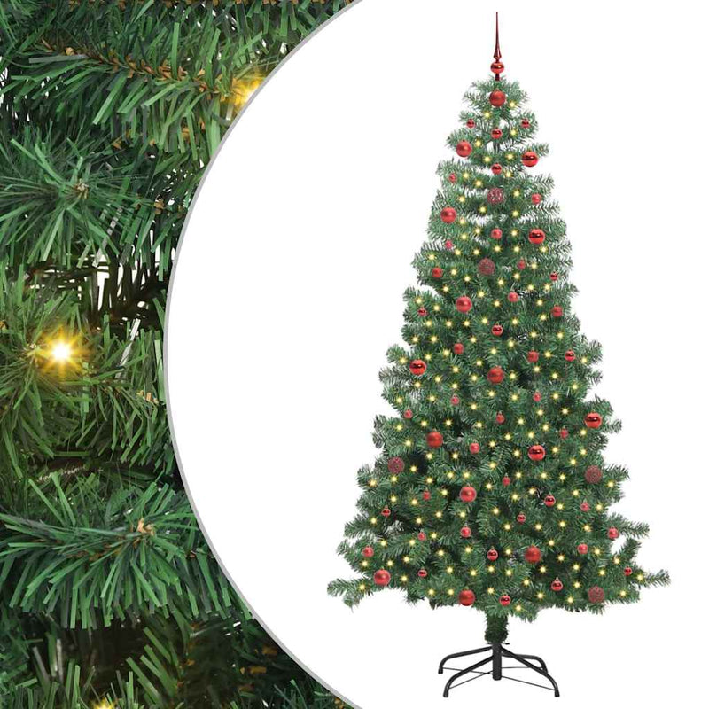 Load image into Gallery viewer, Vidaxl kerstboom met 300 led met standaard groen 240 cm pvc
