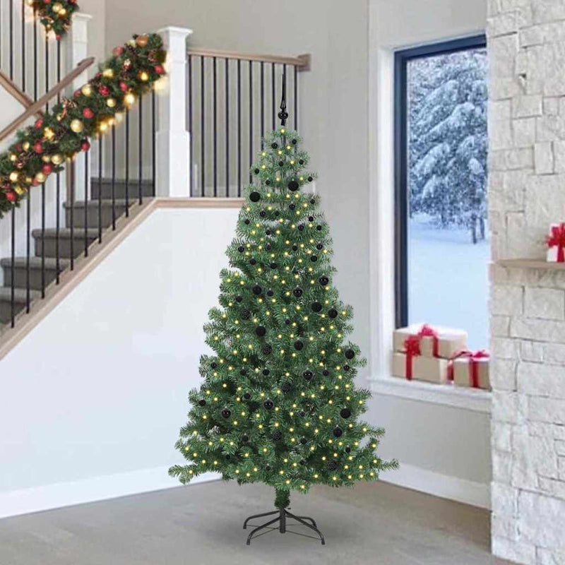Load image into Gallery viewer, Vidaxl kerstboom met 300 led met standaard groen 240 cm pvc
