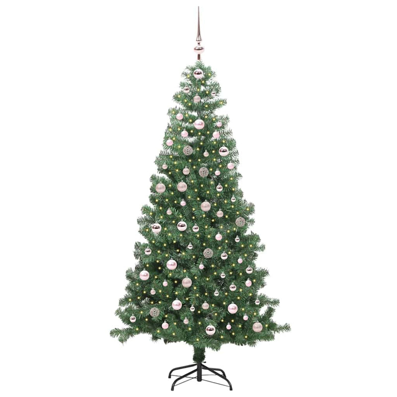 Load image into Gallery viewer, Vidaxl kerstboom met 300 led met standaard groen 240 cm pvc
