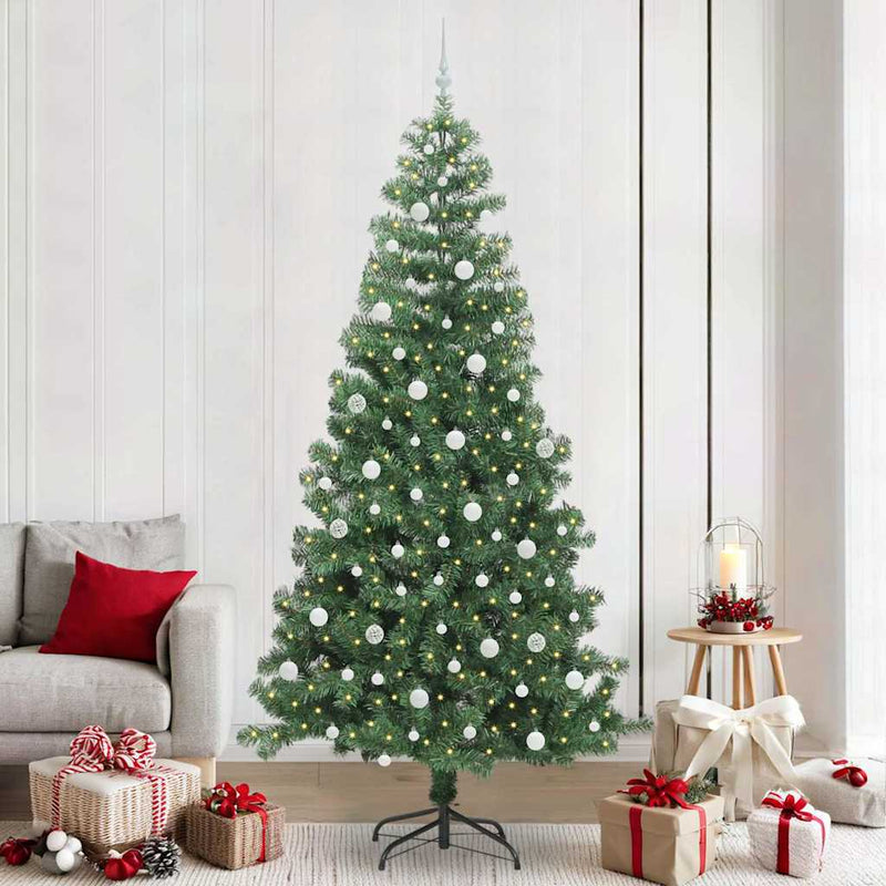 Load image into Gallery viewer, Vidaxl kerstboom met 300 led met standaard groen 240 cm pvc
