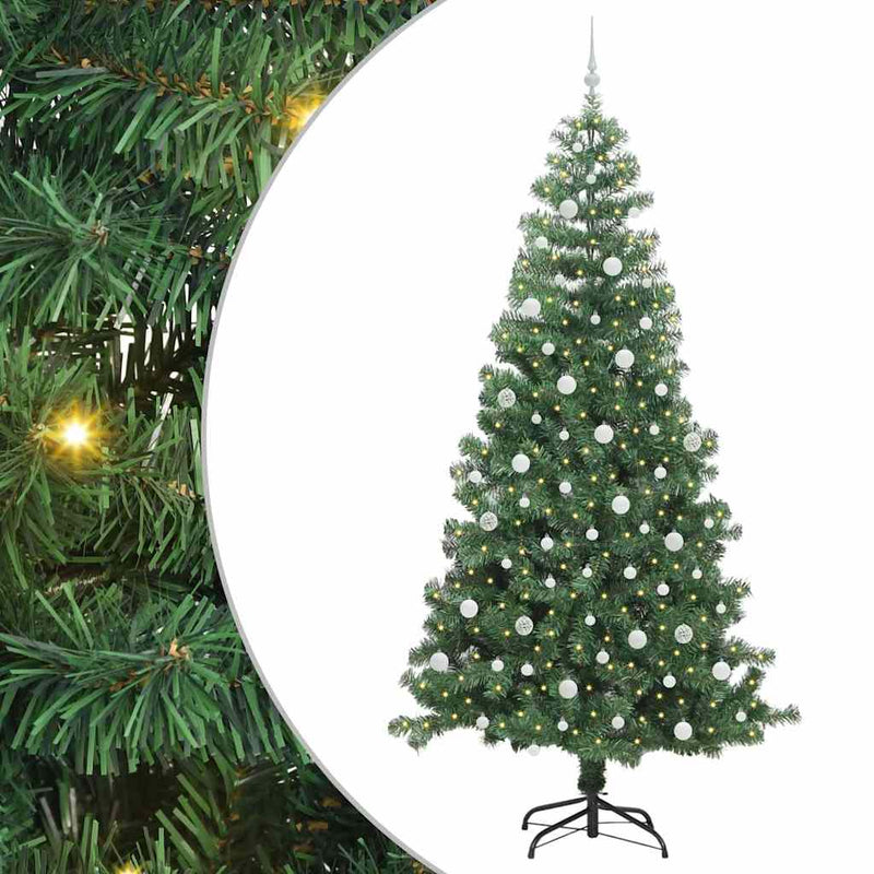 Load image into Gallery viewer, Vidaxl kerstboom met 300 led met standaard groen 240 cm pvc
