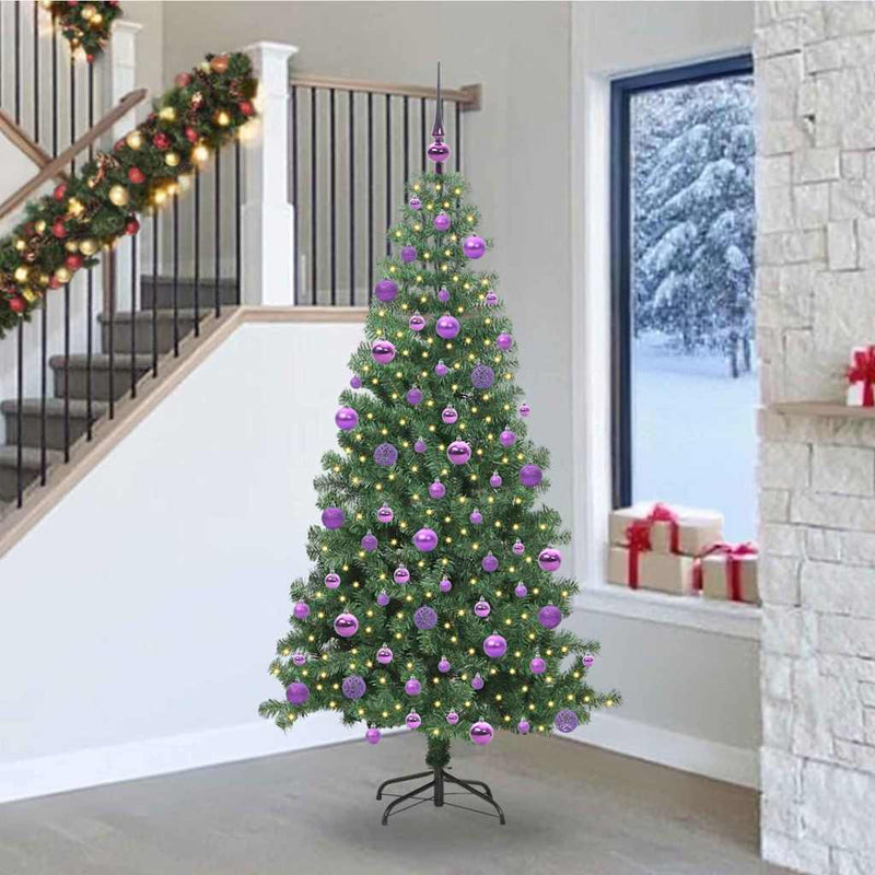 Load image into Gallery viewer, Vidaxl kerstboom met 300 led met standaard groen 240 cm pvc
