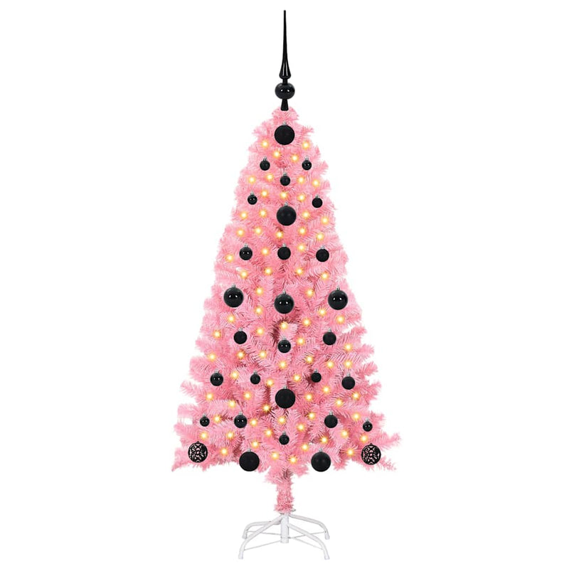 Load image into Gallery viewer, Vidaxl kerstboom met 150 led met standaard roze 120 cm pvc
