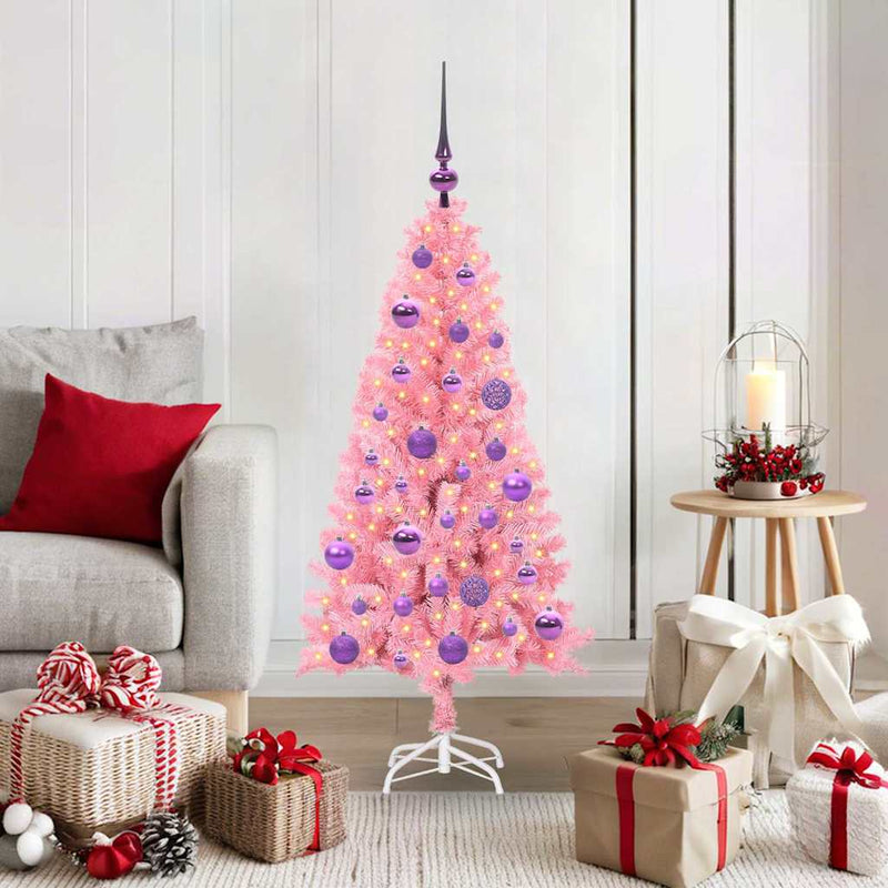 Load image into Gallery viewer, Vidaxl kerstboom met 150 led met standaard roze 120 cm pvc
