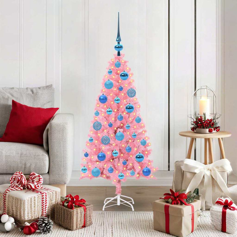 Load image into Gallery viewer, Vidaxl kerstboom met 150 led met standaard roze 120 cm pvc
