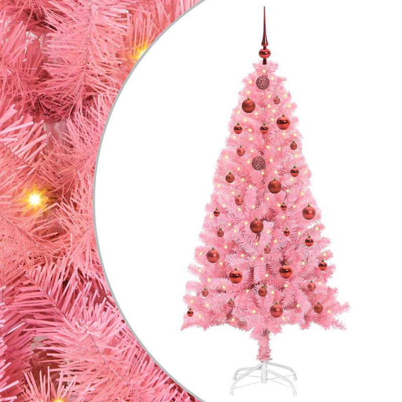Load image into Gallery viewer, Vidaxl kerstboom met 150 led met standaard roze 150 cm pvc

