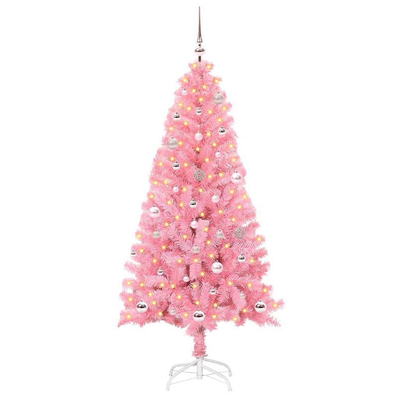 Load image into Gallery viewer, Vidaxl kerstboom met 150 led met standaard roze 150 cm pvc
