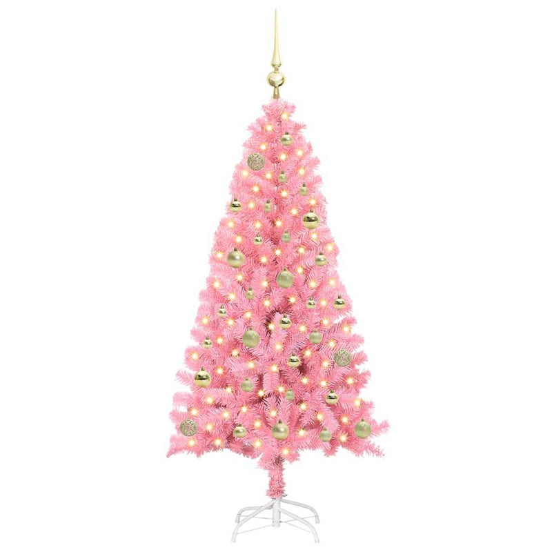 Load image into Gallery viewer, Vidaxl kerstboom met 150 led met standaard roze 150 cm pvc

