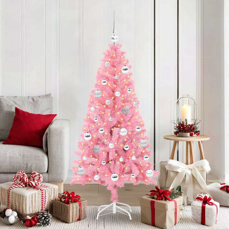Load image into Gallery viewer, Vidaxl kerstboom met 150 led met standaard roze 150 cm pvc

