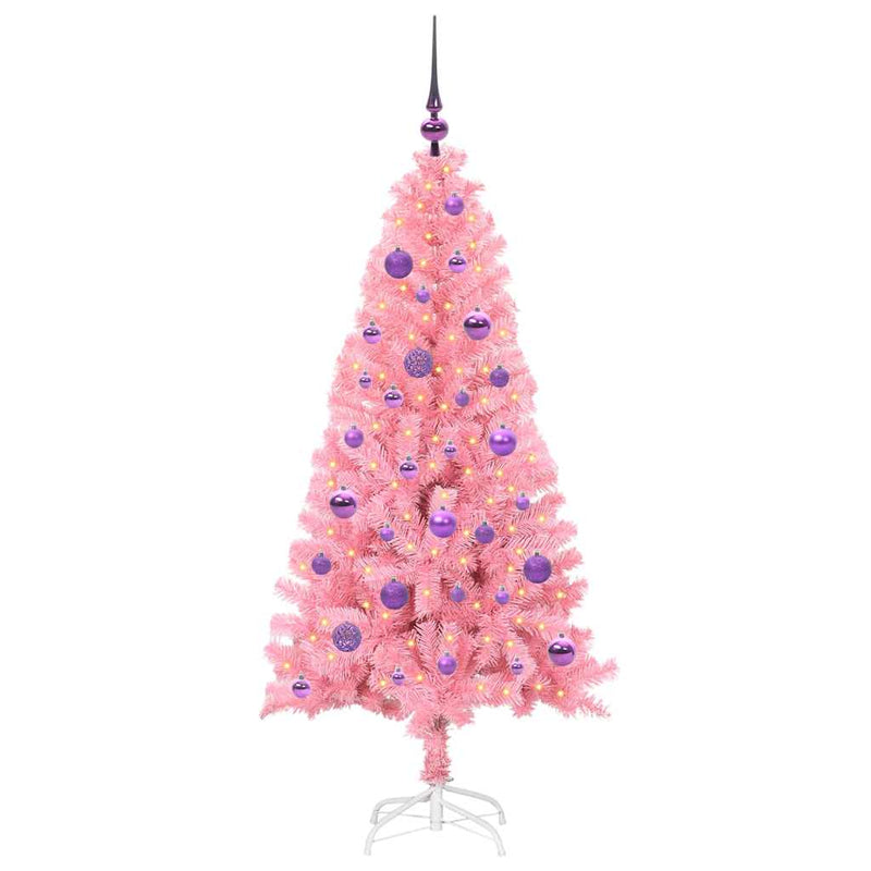 Load image into Gallery viewer, Vidaxl kerstboom met 150 led met standaard roze 150 cm pvc
