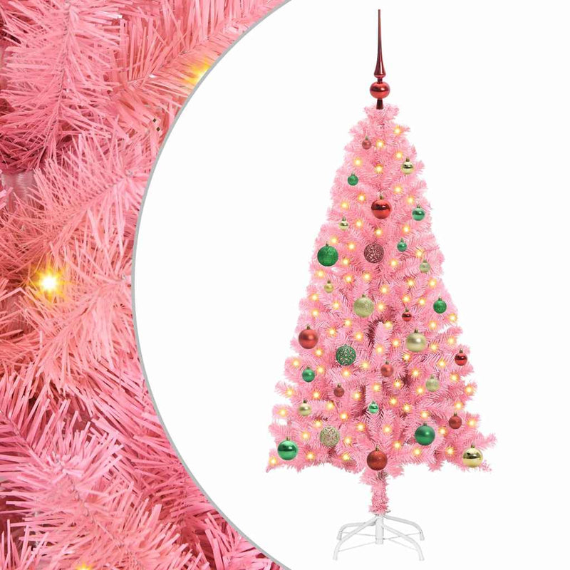 Load image into Gallery viewer, Vidaxl kerstboom met 150 led met standaard roze 150 cm pvc

