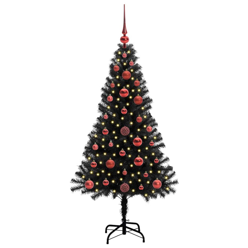 Load image into Gallery viewer, Vidaxl kerstboom met 150 led met standaard zwart 120 cm pvc
