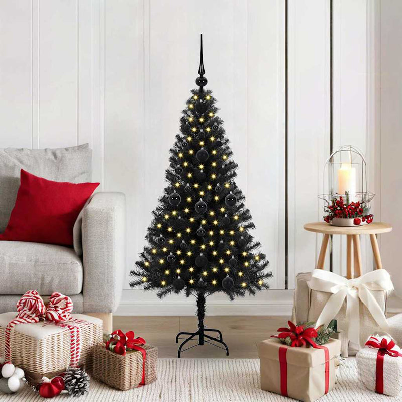 Load image into Gallery viewer, Vidaxl kerstboom met 150 led met standaard zwart 120 cm pvc
