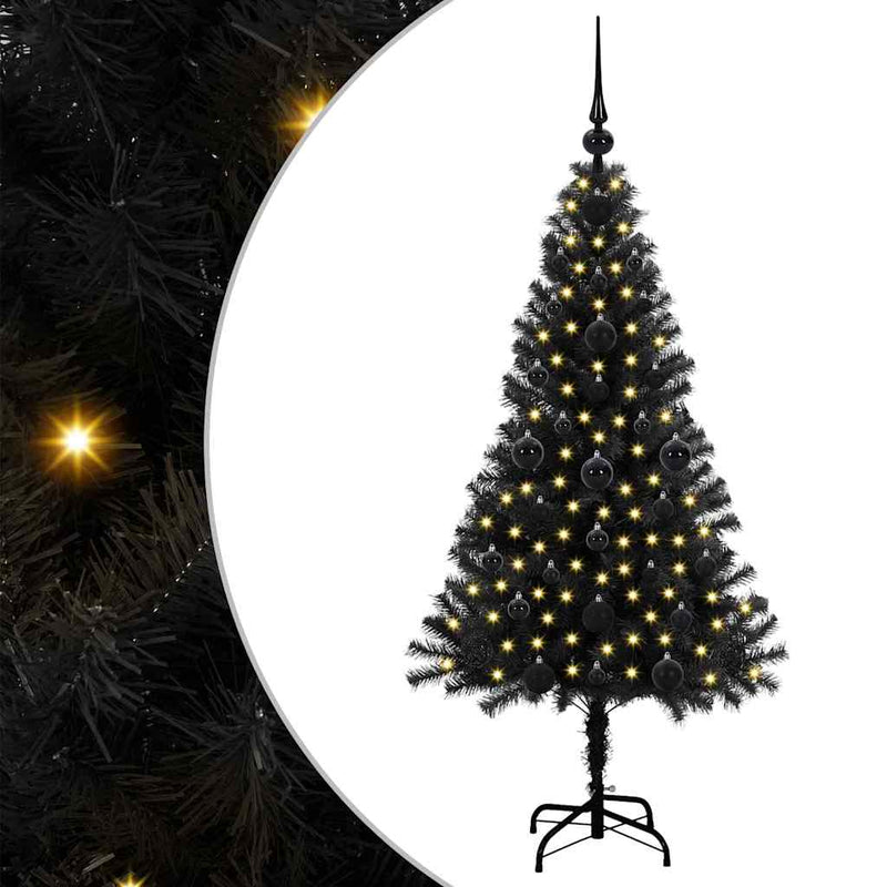 Load image into Gallery viewer, Vidaxl kerstboom met 150 led met standaard zwart 120 cm pvc

