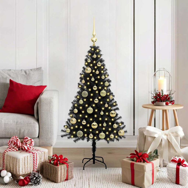 Load image into Gallery viewer, Vidaxl kerstboom met 150 led met standaard zwart 120 cm pvc
