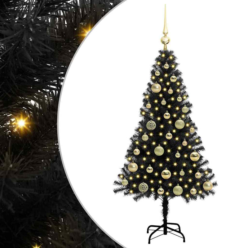 Load image into Gallery viewer, Vidaxl kerstboom met 150 led met standaard zwart 120 cm pvc

