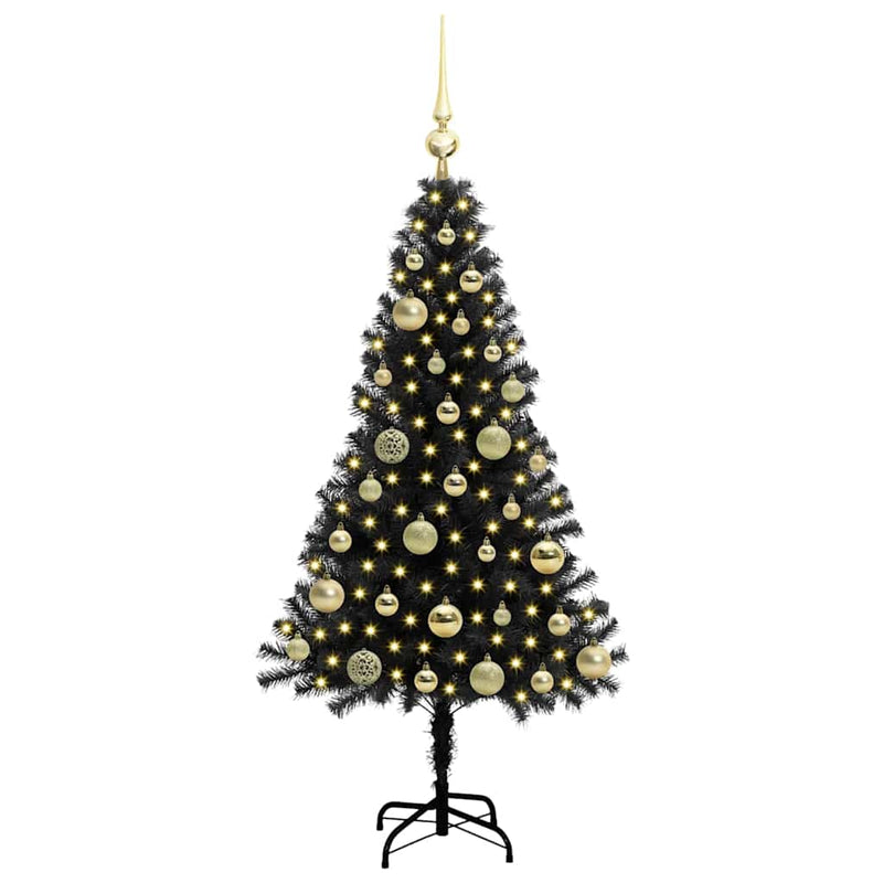 Load image into Gallery viewer, Vidaxl kerstboom met 150 led met standaard zwart 120 cm pvc
