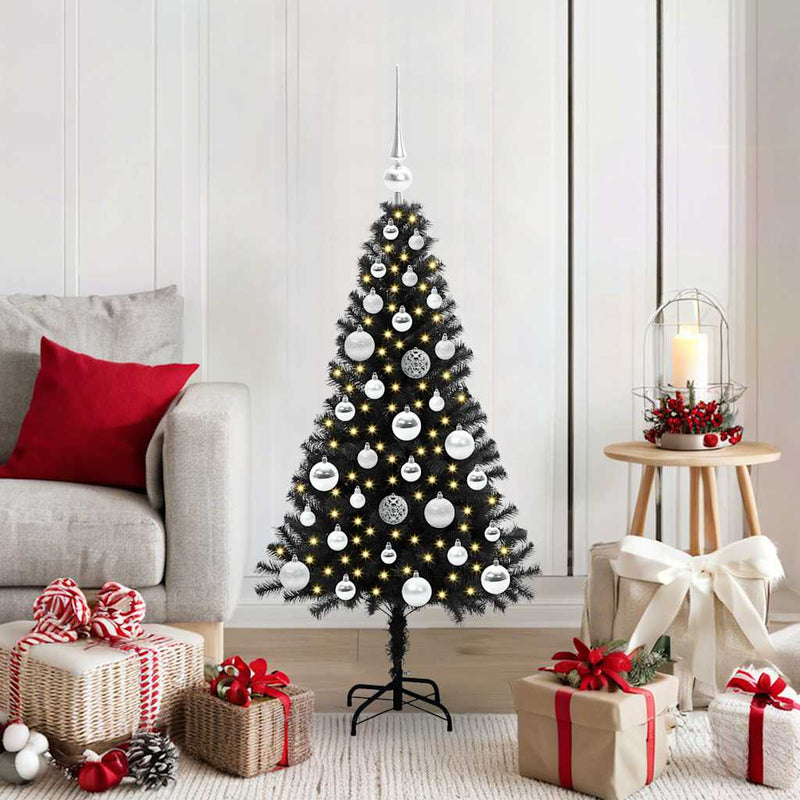 Load image into Gallery viewer, Vidaxl kerstboom met 150 led met standaard zwart 120 cm pvc

