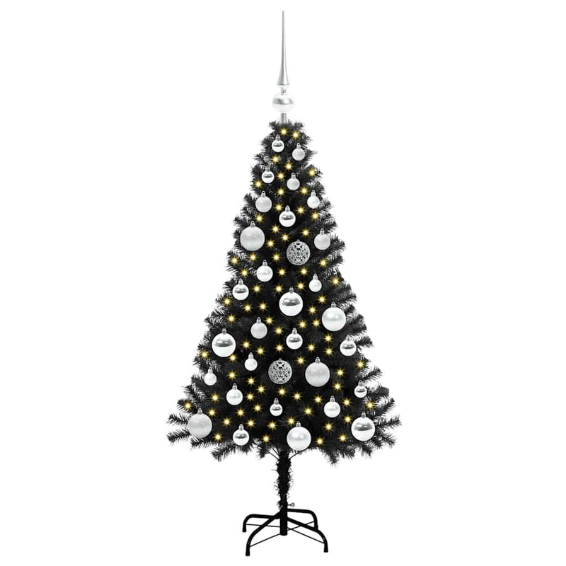 Load image into Gallery viewer, Vidaxl kerstboom met 150 led met standaard zwart 120 cm pvc
