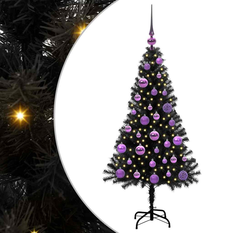 Load image into Gallery viewer, Vidaxl kerstboom met 150 led met standaard zwart 120 cm pvc
