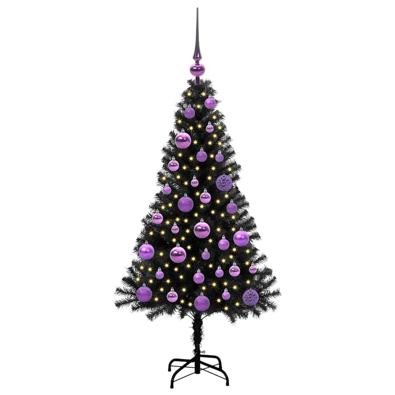 Load image into Gallery viewer, Vidaxl kerstboom met 150 led met standaard zwart 120 cm pvc

