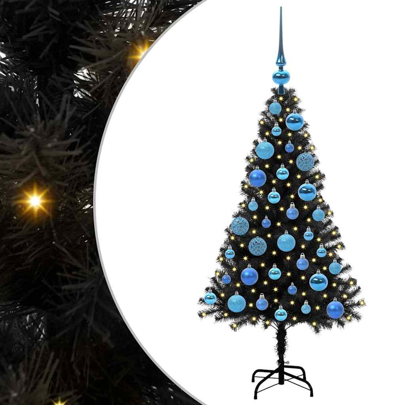 Load image into Gallery viewer, Vidaxl kerstboom met 150 led met standaard zwart 120 cm pvc
