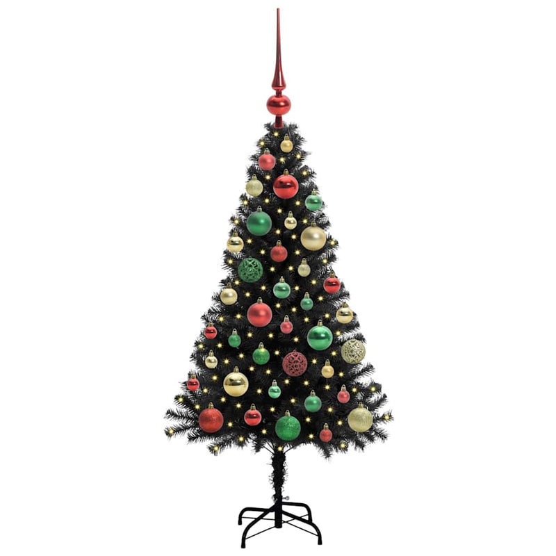 Load image into Gallery viewer, Vidaxl kerstboom met 150 led met standaard zwart 120 cm pvc
