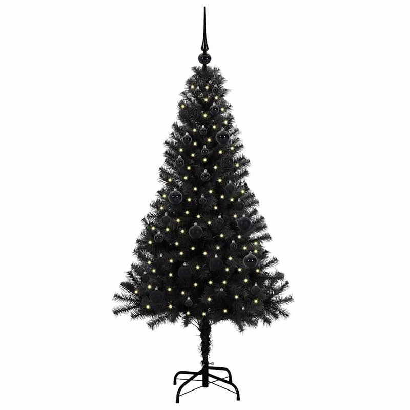 Load image into Gallery viewer, Vidaxl kerstboom met 150 led met standaard zwart 150 cm pvc
