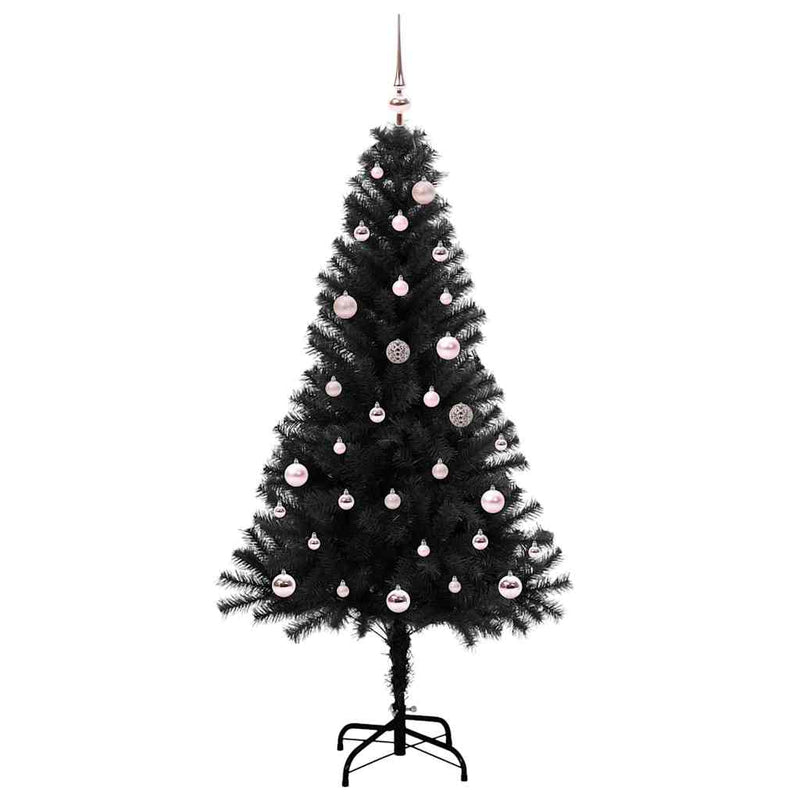 Load image into Gallery viewer, Vidaxl kerstboom met 150 led met standaard zwart 150 cm pvc
