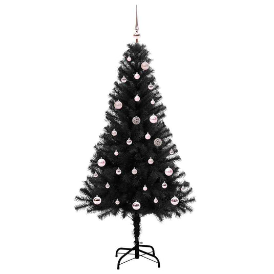 Vidaxl kerstboom met 150 led met standaard zwart 150 cm pvc