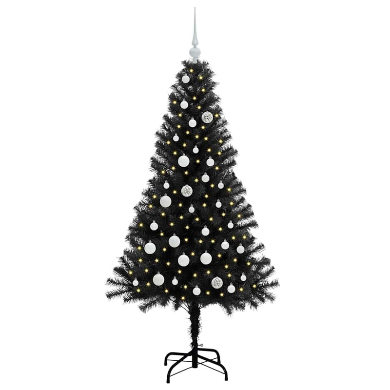 Load image into Gallery viewer, Vidaxl kerstboom met 150 led met standaard zwart 150 cm pvc

