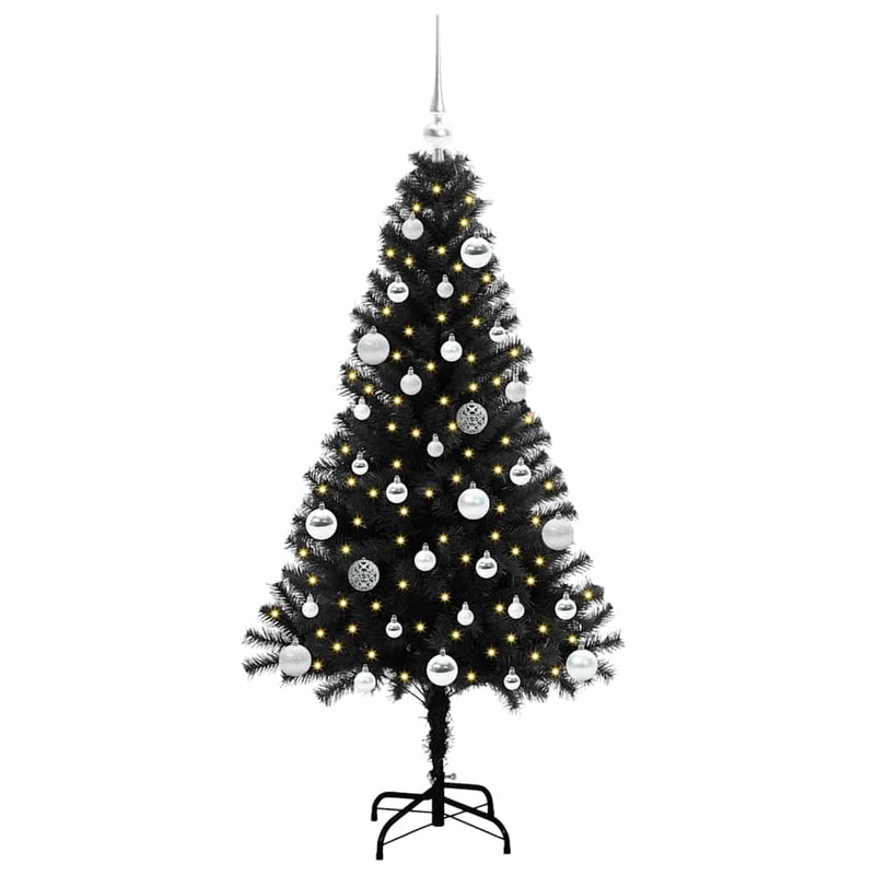 Load image into Gallery viewer, Vidaxl kerstboom met 150 led met standaard zwart 150 cm pvc
