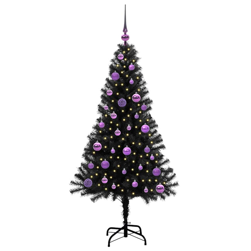 Load image into Gallery viewer, Vidaxl kerstboom met 150 led met standaard zwart 150 cm pvc
