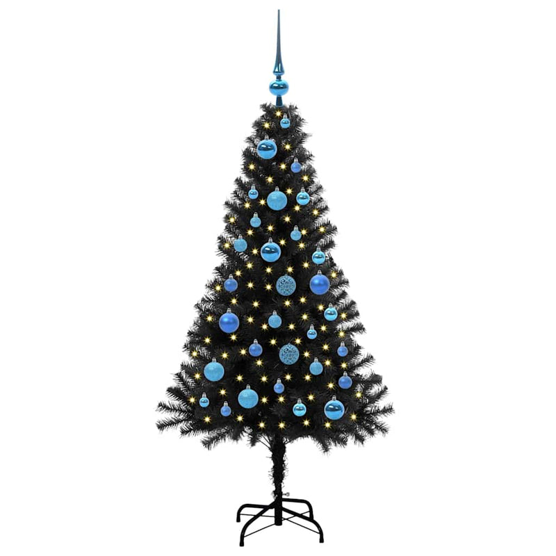 Load image into Gallery viewer, Vidaxl kerstboom met 150 led met standaard zwart 150 cm pvc

