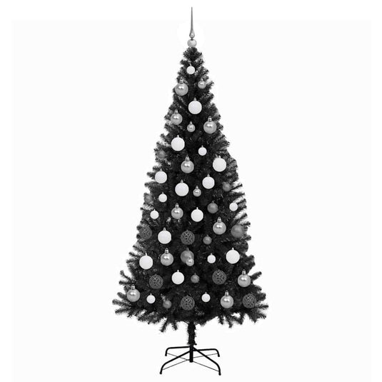 Vidaxl kerstboom met 300 led met standaard zwart 180 cm pvc
